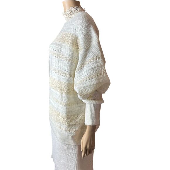 Zara lace cream oversized sweater - Picture 3 of 11